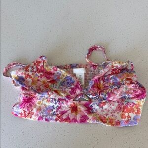 H&M Floral Bralette in Pink, Purple, Yellow